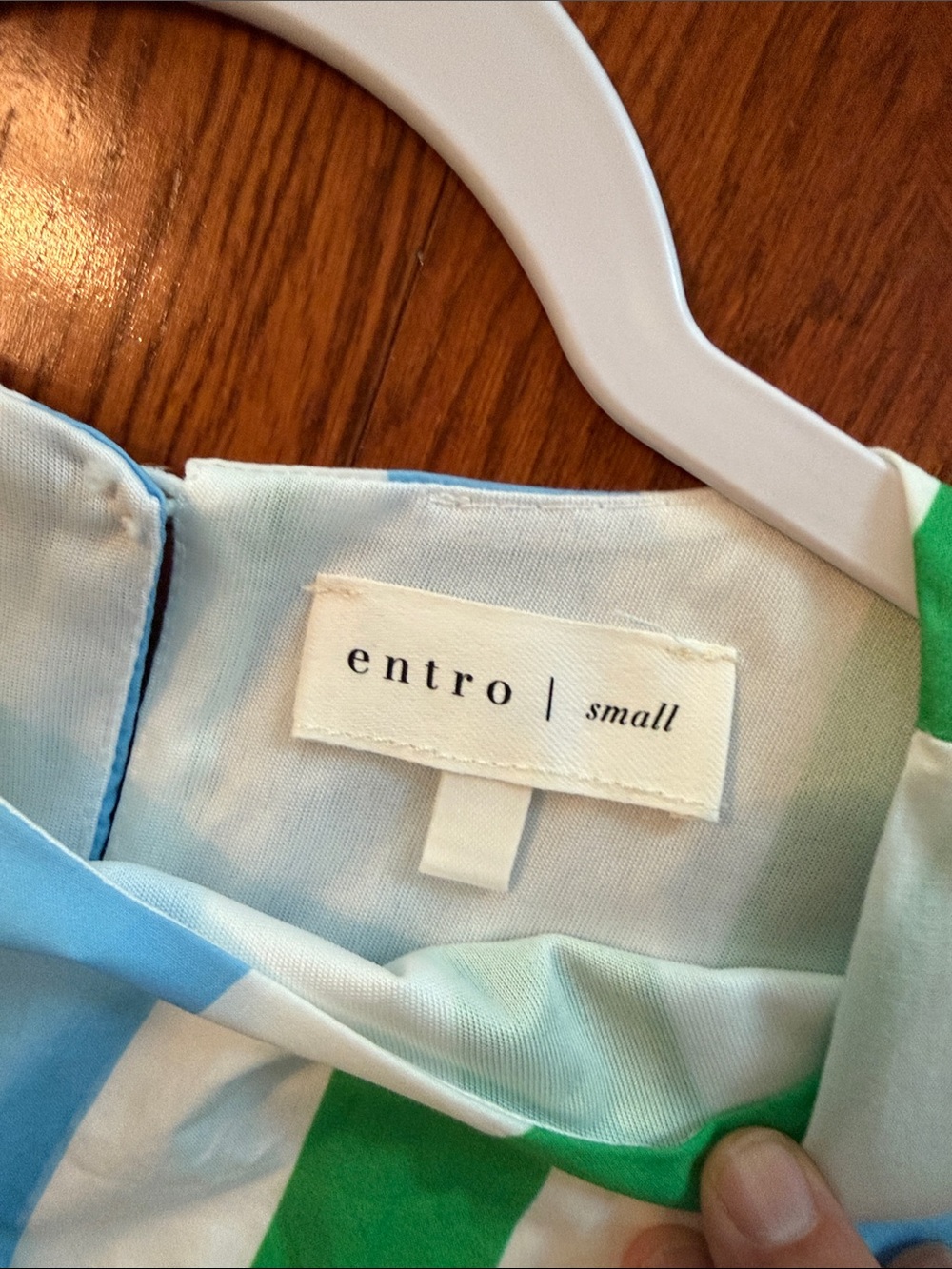 entro Green, Light Blue & White Striped Womens Shorts Set - Picture 2 of 5